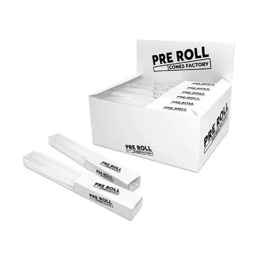 [PRCF-21] Pre Rolled Cones Printing On Tips In Acetate Box Packaging (6 Count)